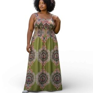 Sunny Leigh Woman Maxi dress 3X Boho Fairy Cottagecore Festival Resortwear EUC